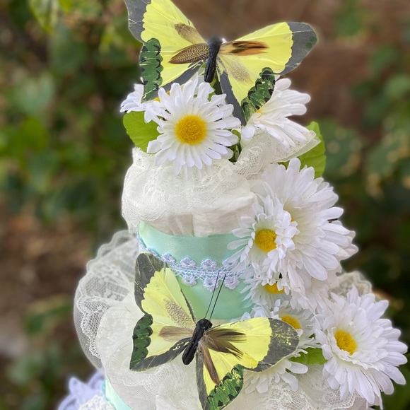 Easter Diaper Cake, Flowers Diaper Cake